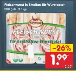 Netto Marken-Discount Fleischwurst in Streifen für Wurstsalat Angebot