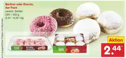 Netto Marken-Discount Berliner oder Donuts, 6er Pack Angebot
