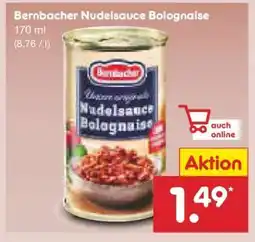 Netto Marken-Discount Bernbacher Nudelsauce Bolognaise Angebot