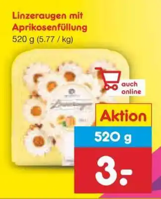 Netto Marken-Discount Linzeraugen mit Aprikosenfüllung Angebot