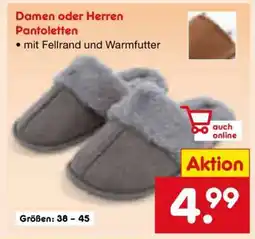 Netto Marken-Discount Damen oder Herren Pantoletten Angebot