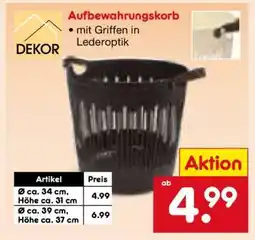 Netto Marken-Discount Aufbewahrungskorb Angebot