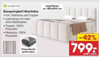 Netto Marken-Discount Boxspringbett Manitoba Angebot