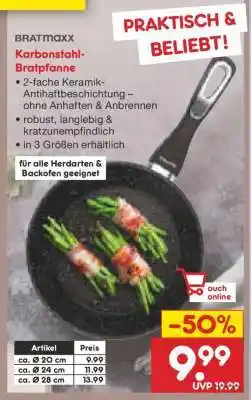 Netto Marken-Discount BRATMAXX Karbonstahl-Bratpfanne Angebot