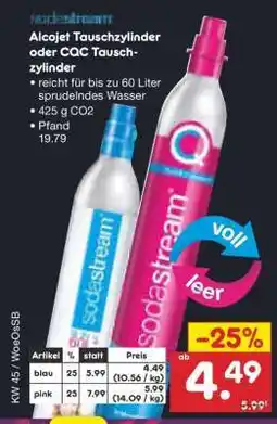 Netto Marken-Discount Alcojet Tauschzylinder oder CQC Tauschzylinder Angebot