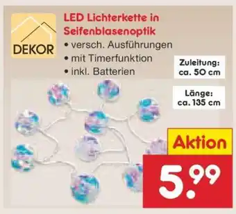 Netto Marken-Discount LED Lichterkette in Seifenblasenoptik Angebot