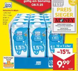 Netto Marken-Discount Fettarme H-Milch Angebot