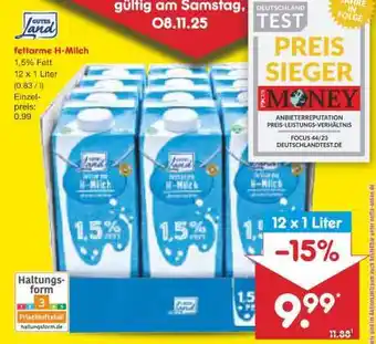 Netto Marken-Discount Fettarme H-Milch Angebot