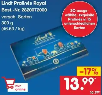 Netto Marken-Discount Lindt Pralinés Royal Angebot