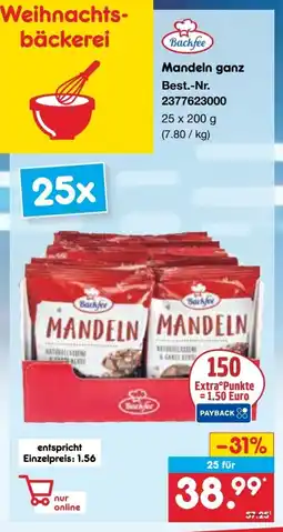 Netto Marken-Discount Backfee Mandeln ganz Angebot