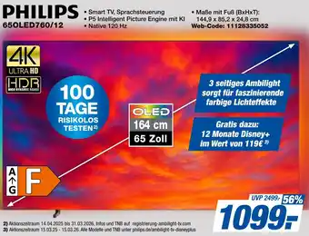 expert Techno Land PHILIPS 65OLED760/12 Angebot