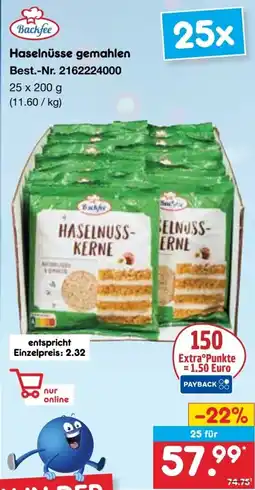 Netto Marken-Discount Backfee Haselnüsse gemahlen Angebot