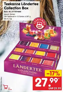Netto Marken-Discount Teekanne Ländertee Collection Box Angebot