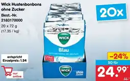 Netto Marken-Discount Wick Hustenbonbons ohne Zucker Angebot