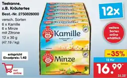 Netto Marken-Discount Teekanne, z.B. Kräutertee Angebot