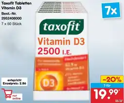 Netto Marken-Discount Taxofit Tabletten Vitamin D3 Angebot
