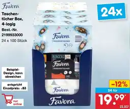 Netto Marken-Discount Favora Taschentücher Box, 4-lagig Angebot
