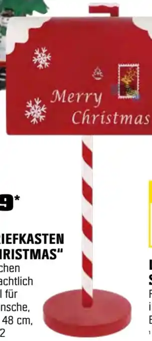 OBI METALL-BRIEFKASTEN MERRY CHRISTMAS Angebot