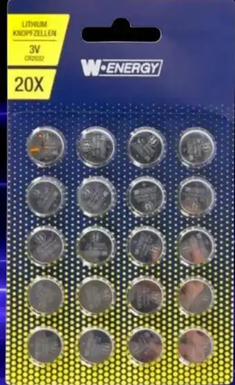 Woolworth W-Energy Lithium-Knopfzellen CR2032 Angebot