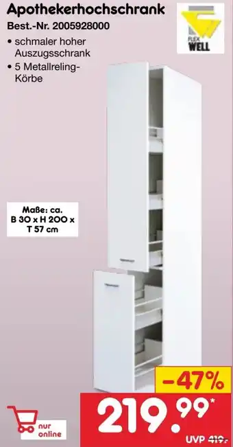 Netto Marken-Discount FLEX WELL Apothekerhochschrank Angebot