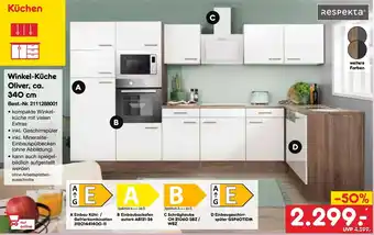 Netto Marken-Discount Respekta Winkel-Küche Oliver, ca. 340 cm Angebot
