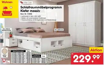 Netto Marken-Discount Inter Link Schlafraummöbelprogramm Kiefer massiv Angebot