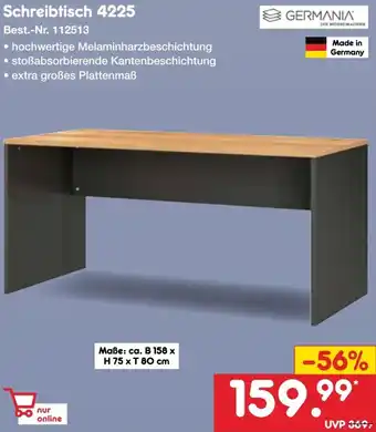 Netto Marken-Discount GERMANIA Schreibtisch 4225 Angebot