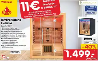 Netto Marken-Discount ARTSAUNA Infrarotkabine Helsinki Angebot