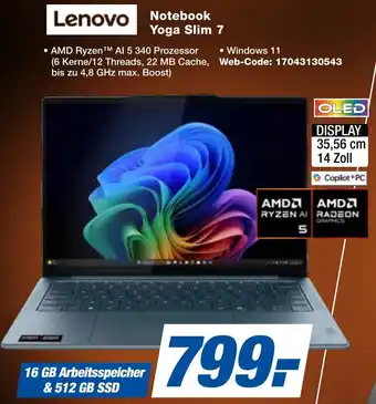expert Techno Land Lenovo Notebook Yoga Slim 7 Angebot