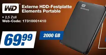 expert Techno Land WD Externe HDD-Festplatte Elements Portable Angebot