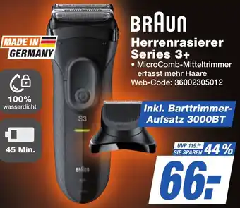 K+B Expert BRAUN Herrenrasierer Series 3+ Angebot