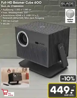 Netto Marken-Discount BLADE CINE Full-HD Beamer Cube 600 Angebot
