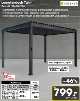 Netto Marken-Discount JUSKYS Lamellendach Tahiti Angebot
