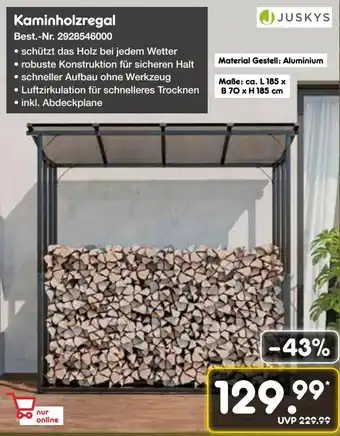 Netto Marken-Discount JUSKYS Kaminholzregal Angebot