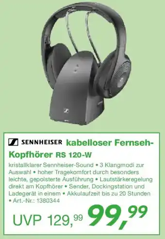 EP SENNHEISER kabelloser Fernseh Kopfhörer RS 120-W Angebot