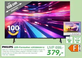 EP PHILIPS LED-Fernseher 43PUS8500/12 Angebot