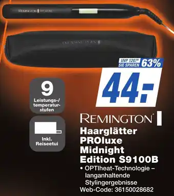 K+B Expert REMINGTON Haarglätter PROluxe Midnight Edition S9100B Angebot
