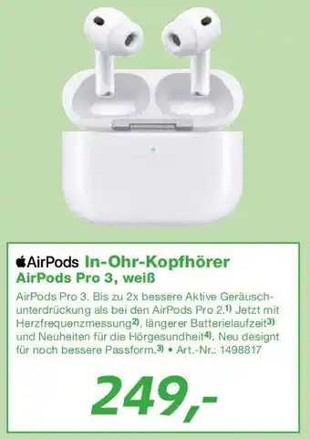 EP AirPods In-Ohr-Kopfhörer Pro 3, weiß Angebot