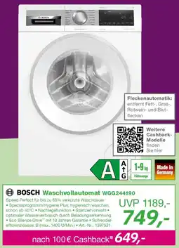 EP BOSCH Waschvollautomat WGG244190 Angebot