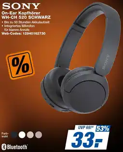 expert Techno Land SONY On-Ear Kopfhörer WH-CH 520 SCHWARZ Angebot