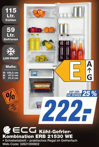K+B Expert ECG Kühl-Gefrier Kombination ERB 21530 WE Angebot