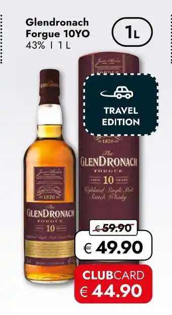 Travel Free Glendronach forgue 10yo Angebot