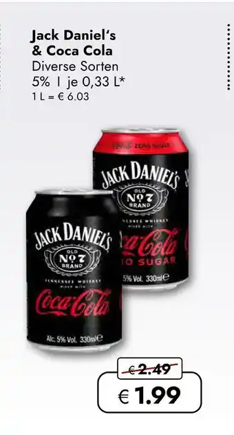 Travel Free Jack daniel’s & coca cola Angebot