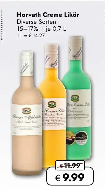 Travel Free Horvath creme likör Angebot