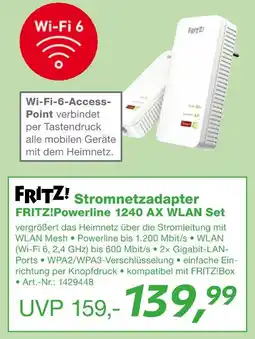 EP Fritz! stromnetzadapter powerline 1240 ax wlan set Angebot
