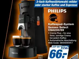 Expert Philips kaffeepad-system senseo select csa230/69 Angebot