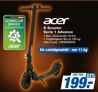 Expert Acer e-scooter serie 1 advance Angebot