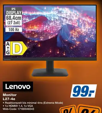 Expert Lenovo monitor l27-4e Angebot