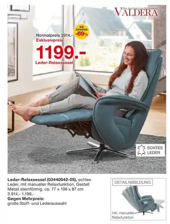 Möbelzentrum Pforzheim Valdera leder-relaxsessel Angebot