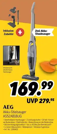 MEDIMAX Aeg akku-stielsauger as52ab18ug Angebot
